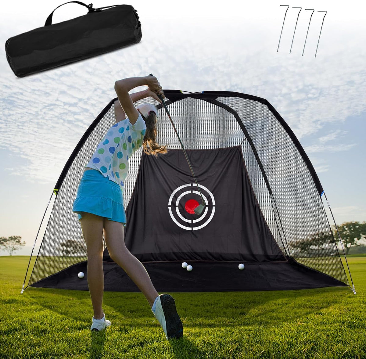 Golf Practice Hitting Net Golf Swing Net Golf Hitting Net Golf Practice Backyard Driving Golf Hitting Practice Net Golf Hitting Target Net Premium Quality，10x6x7 FT