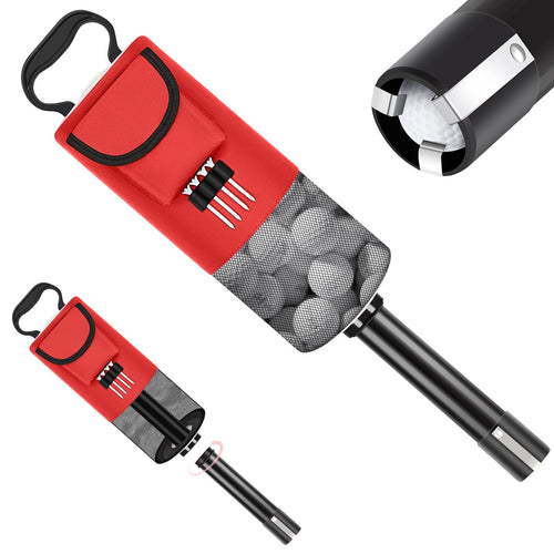 Acebirdie Golf Ball Retriever Shag Bag for Golf Balls Golf Shag Bags (Red)